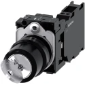 Siemens IP66, IP67, IP69K, IP20 Key Switch, SPDT, 10A, 2 Positions, Latching, Plastic Housing 3SU1100-4BF11-3FA0