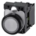 Siemens SIRIUS ACT 3SU11 Series Illuminated Momentary Push Button Switch, Front Mount, 22 mm Cutout 3SU1106-0AB70-1BA0
