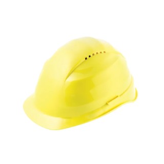 Skytec Safety Helmet Yellow Ventilated Adjustable Polyethylene with 6-Point Suspension 2C6000GE0000
