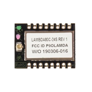 RF Solutions LoRa Module 2.4GHz Frequency, SPI Interface, 12.5 dBm Output Power, -132 dBm Receiver Sensitivity LAMBDA80C-24S