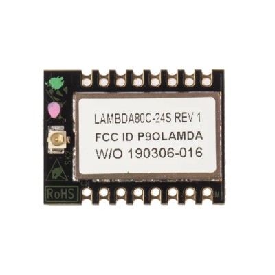 RF Solutions LoRa Module 2.4GHz Frequency, SPI Interface, 12.5 dBm Output Power, -132 dBm Receiver Sensitivity LAMBDA80C-24S