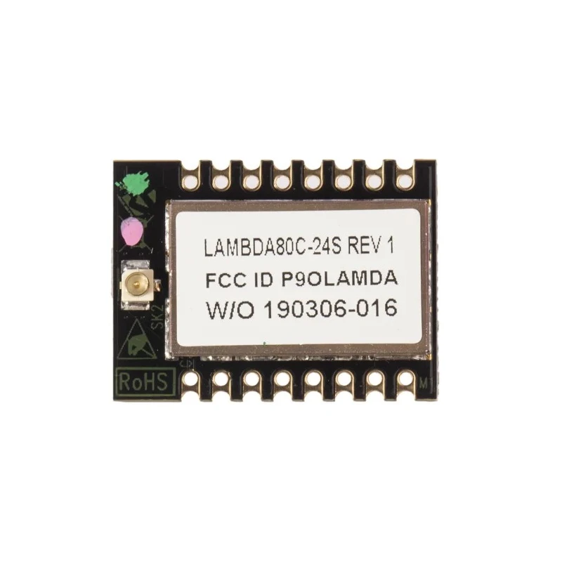 RF Solutions LoRa Module 2.4GHz Frequency, SPI Interface, 12.5 dBm Output Power, -132 dBm Receiver Sensitivity LAMBDA80C-24S