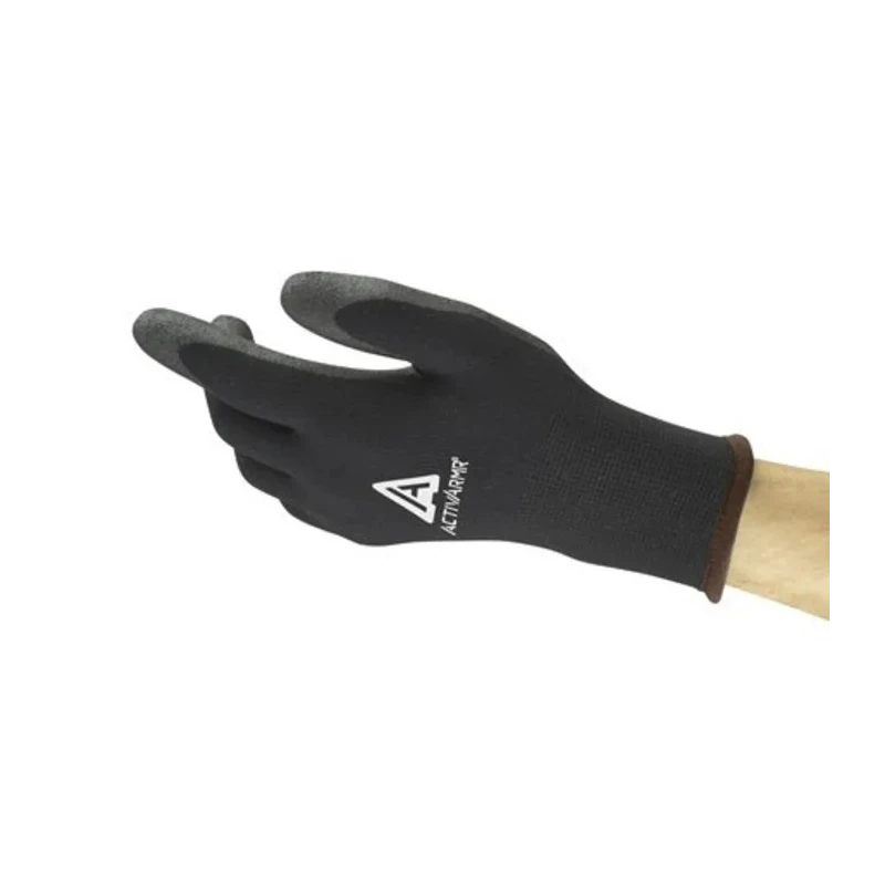 Ansell ActivArmr 97-631 Black Acrylic, Nylon, Polyvinyl Chloride Work Gloves Size 9 PVC Coating 97631090