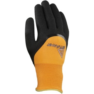 Ansell ActivArmr Protective Work Gloves Black Orange Polyester Acrylic Liner Nitrile Coating Size 10 12 Pcs 97011100