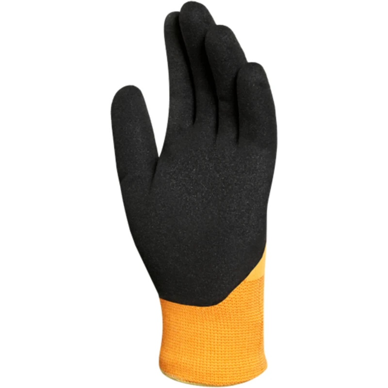 Ansell ActivArmr Protective Work Gloves Black Orange Polyester Acrylic Liner Nitrile Coating Size 10 12 Pcs 97011100