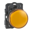 Schneider Electric Panel Mount Orange LED Pilot Light Harmony 22mm Cutout 250V IP66 IP67 XB5AV65
