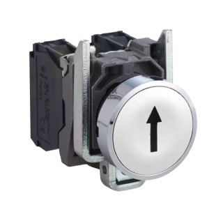 Schneider Electric Harmony XB4 Series Push Button Switch Slow Break Panel Mount 22 mm Cutout SPST White LED IP66 XB4BA3341