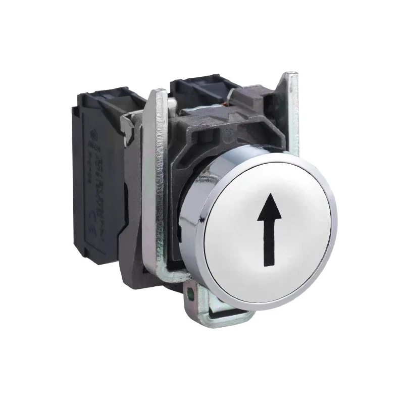 Schneider Electric Harmony XB4 Series Push Button Switch Slow Break Panel Mount 22 mm Cutout SPST White LED IP66 XB4BA3341