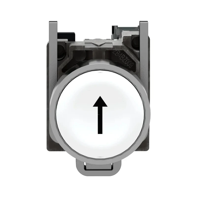 Schneider Electric Harmony XB4 Series Push Button Switch Slow Break Panel Mount 22 mm Cutout SPST White LED IP66 XB4BA3341