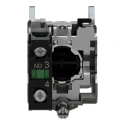 Schneider Electric Harmony XB4 Series Push Button Switch Slow Break Panel Mount 22 mm Cutout SPST White LED IP66 XB4BA3341