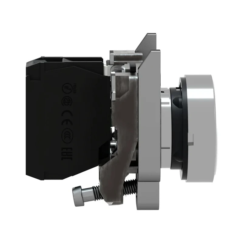 Schneider Electric Harmony XB4 Series Push Button Switch Slow Break Panel Mount 22 mm Cutout SPST White LED IP66 XB4BA3341