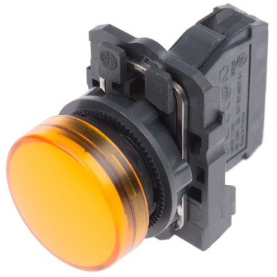Schneider Electric Panel Mount Orange LED Pilot Light Harmony Series 22 mm Cutout IP66 IP67 XB5AVM5