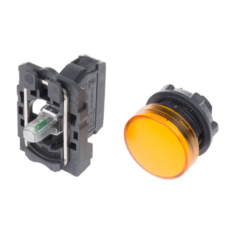 Schneider Electric Panel Mount Orange LED Pilot Light Harmony Series 22 mm Cutout IP66 IP67 XB5AVM5