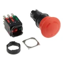 Schneider Electric Harmony XB6 Series Twist Release Emergency Stop Push Button, Panel Mount, 16 mm Cutout, 2 NO/2 XB6AS8349B