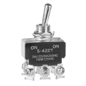 NKK Switches Toggle Switch Panel Mount On-On DPDT Screw Terminal 30V dc 250V ac S422T
