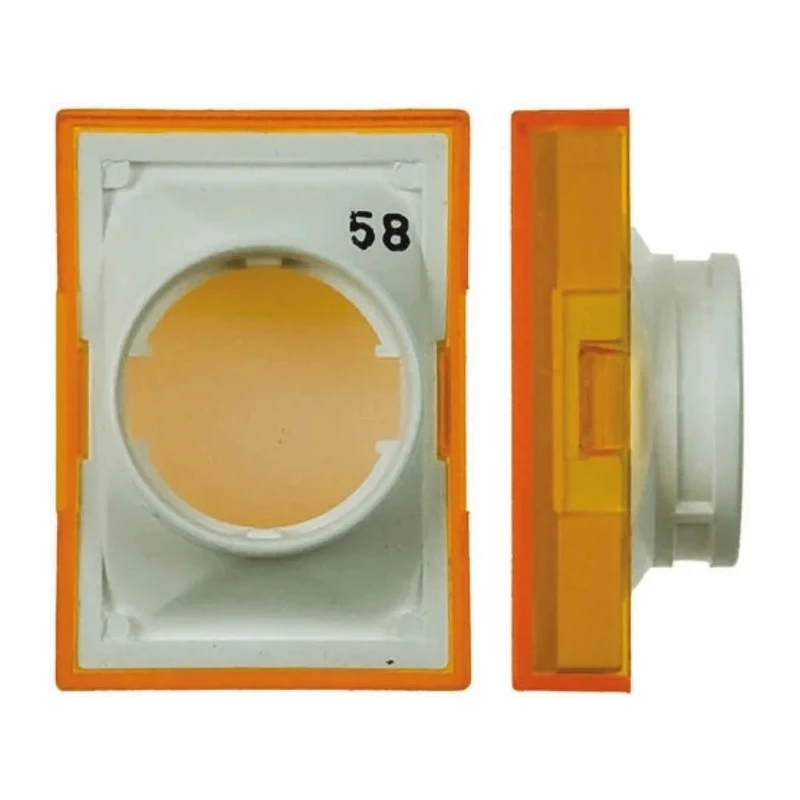 Omron Yellow Rectangular Push Button Lens for Use with A16 Series LED and Incandescent Lamp Push Button Switch A165L-JY