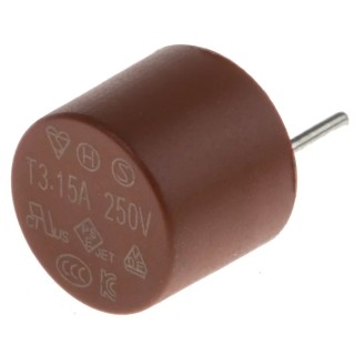 RS PRO Non-Resettable Fuse Radial 3.15A 250V AC Nylon Body TR5 Series 611-0377