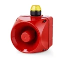 AUER Signal ACM Series Yellow Beacon-Sounder Combination 24V AC/DC 113dB IP65 Polycarbonate Housing IP65
