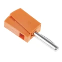 WAGO Orange Male Banana Plug 4 mm Connector, Cage Clamp Termination, 42V, 20A, Nickel Plating 215-211