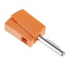 WAGO Orange Male Banana Plug 4 mm Connector, Cage Clamp Termination, 42V, 20A, Nickel Plating 215-211