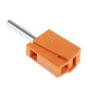 WAGO Orange Male Banana Plug 4 mm Connector, Cage Clamp Termination, 42V, 20A, Nickel Plating 215-211