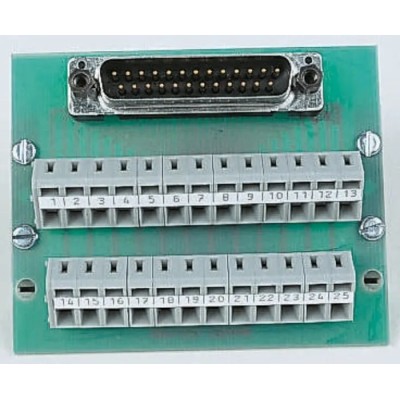 WAGO 709 Series 25-Contact Male Interface Module D-Sub Connector DIN Rail Mount 1A 125V 0.8kV 289-447