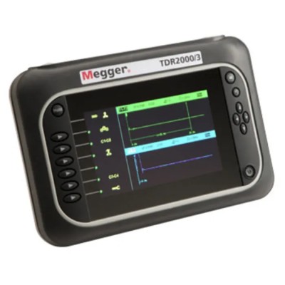 Megger Time Domain Reflectometer USB Interface 2 ns Pulse Width, ±1% Accuracy, Lithium-ion Battery, 12h Life TDR2000/3P