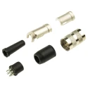 Amphenol Industrial signalmate C091 7 Pole Straight M16 DIN Socket 5A 300V IP40 Screw-On Cable T3476 001 RS