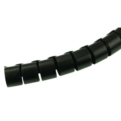 HellermannTyton Spiral Cable Wrap Polypropylene Black 27 mm Diameter 25 m Length Helawrap Series 161-64401 HWPP25-PP-BK