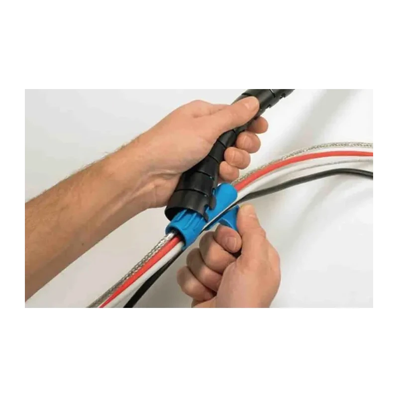 HellermannTyton Spiral Cable Wrap Polypropylene Black 27 mm Diameter 25 m Length Helawrap Series 161-64401 HWPP25-PP-BK