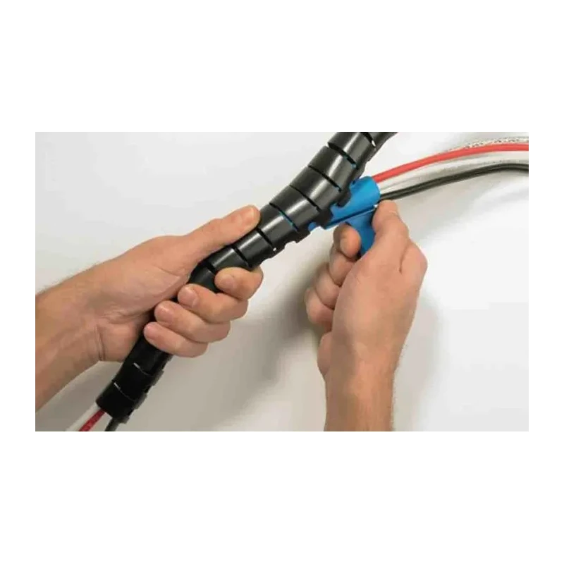 HellermannTyton Spiral Cable Wrap Polypropylene Black 27 mm Diameter 25 m Length Helawrap Series 161-64401 HWPP25-PP-BK