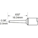 Metcal SxP 2 mm Chisel 16.04 mm Soldering Iron Tip for use with MFR-H1-SC2 SFP-CHL20