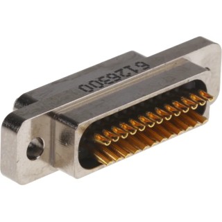 Glenair 25 Way Straight Panel Mount Micro-D D-Sub Connector Male MWDM2L-25PSB