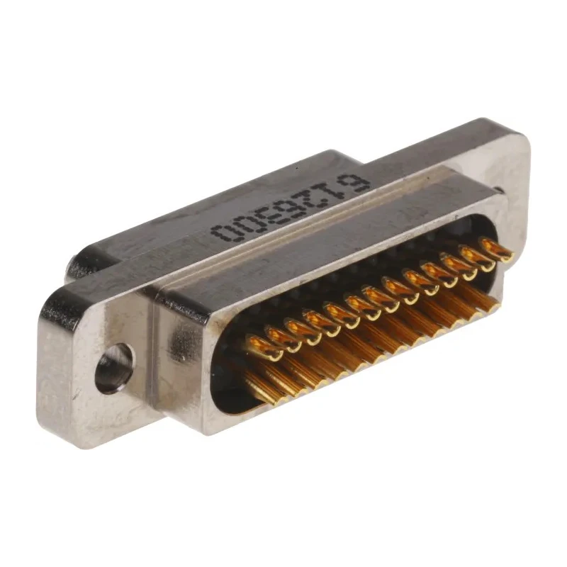 Glenair 25 Way Straight Panel Mount Micro-D D-Sub Connector Male MWDM2L-25PSB