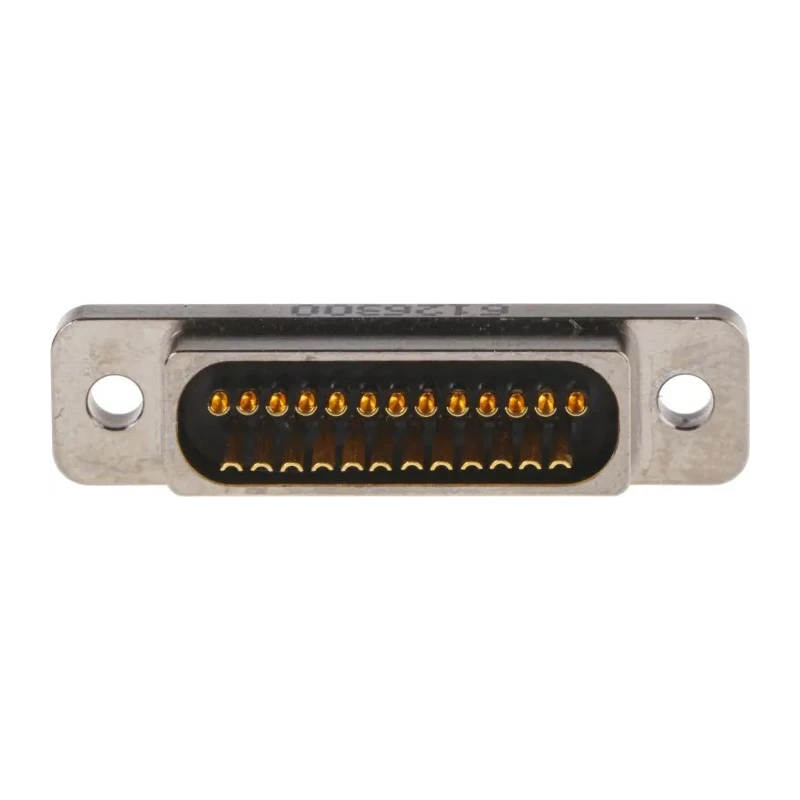 Glenair 25 Way Straight Panel Mount Micro-D D-Sub Connector Male MWDM2L-25PSB