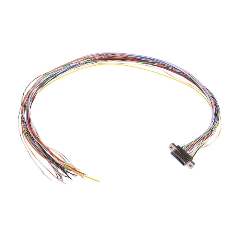 Glenair MWDM 25 Way Straight Through Hole Micro-D Male D-Sub Connector with Jack Screw MWDM2L-25P-6E5-18B