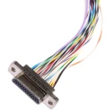 Glenair MWDM 25 Way Straight Through Hole Micro-D Male D-Sub Connector with Jack Screw MWDM2L-25P-6E5-18B