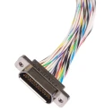 Glenair MWDM 25 Way Straight Through Hole Micro-D D-Sub Connector with Jack Screw Male MWDM2L-25S-6E5-18B
