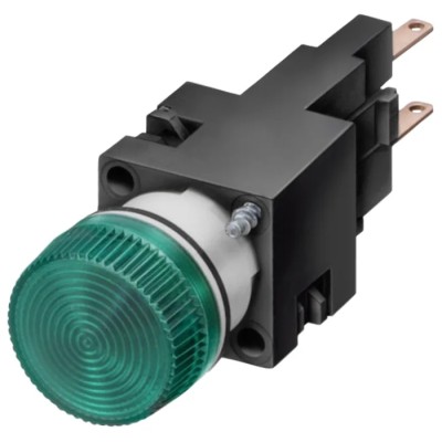 Siemens Panel Mount LED Pilot Light 250V, 10A, IP65/IP67, 16 mm Cutout, Round 3SB2204-6BC06