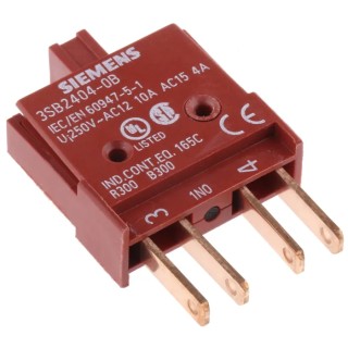 Siemens 3SB2 Series Contact Block, 230V, 5V, 1 Normally Open Contact Configuration 3SB2404-0B