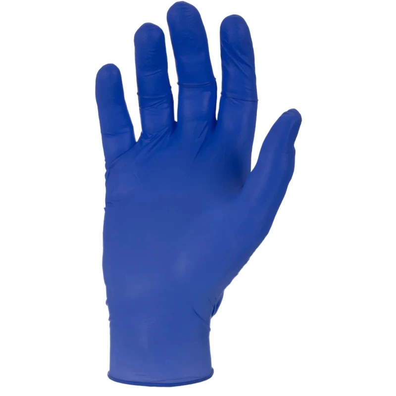 Polyco Healthline Indigo Purple Nitrile Disposable Gloves Size L Chemical Resistant 100 Pcs MFNP100/03