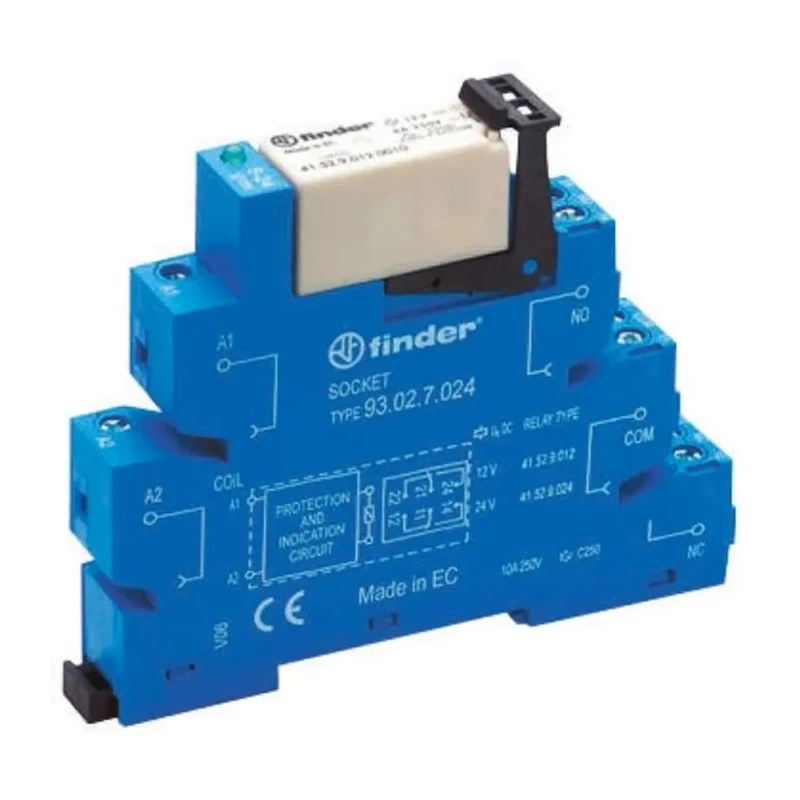 Finder 38 Series Interface Relay, DIN Rail Mounted, 12V AC/DC Coil, DPDT Contact Configuration, 15.2mA Coil 38.52.0.012.0060