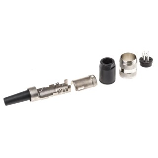 Amphenol Industrial signalmate C091 6 Pole Straight M16 DIN Plug, 5A, 300V, IP40, Screw-On, Cable T3400 001 RS