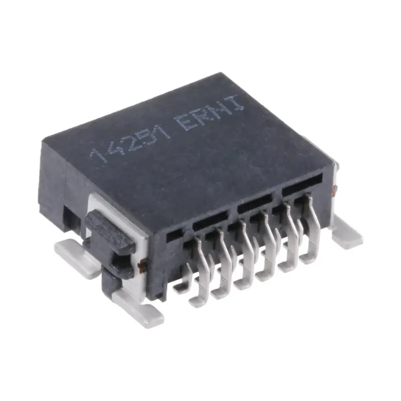 ERNI SMC Series Right Angle Surface PCB Header 12 Contact 1.27 mm Pitch 2 Row Shrouded 154763 / 154763-E