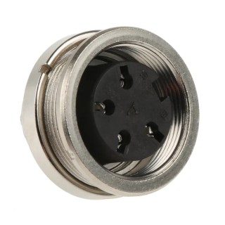Amphenol Industrial signalmate C091 4 Pole Straight M16 DIN Socket 5A 300V IP40 Panel Mount T3303 000 RS
