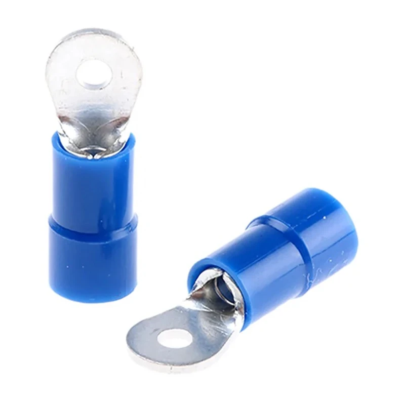 RS PRO Insulated Ring Terminal M2 Stud Size, 16 AWG to 14 AWG Wire Size, Vinyl Insulation, Blue E245391 613-9407