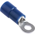 RS PRO Insulated Ring Terminal M3 Stud Size, 16-14 AWG Wire Size, Vinyl Insulation, Blue E245391 613-9609