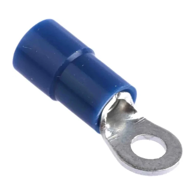 RS PRO Insulated Ring Terminal M3 Stud Size, 16-14 AWG Wire Size, Vinyl Insulation, Blue E245391 613-9609