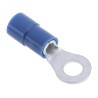 RS PRO Vinyl Insulated Ring Terminal M4 Stud Size, Suitable for 16 AWG to 14 AWG Wire Size, Blue, Copper Contact 613-9508
