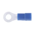 RS PRO Vinyl Insulated Ring Terminal M4 Stud Size, Suitable for 16 AWG to 14 AWG Wire Size, Blue, Copper Contact 613-9508